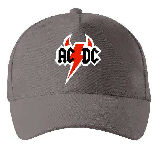 Кепка AC/DC блискавка з рогами Сірий фото