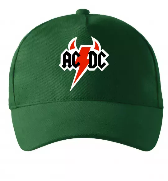 Кепка AC/DC блискавка з рогами Темно-зелений фото