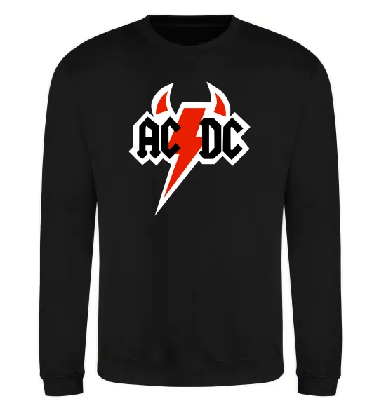 Свитшот AC/DC блискавка з рогами Черный фото