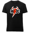 Чоловіча преміум футболка AC/DC блискавка з рогами Чорний фото