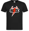 Мужская футболка AC/DC блискавка з рогами Черный фото