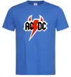 Мужская футболка AC/DC блискавка з рогами Ярко-синий фото