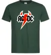 Мужская футболка AC/DC блискавка з рогами Темно-зеленый фото