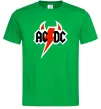 Мужская футболка AC/DC блискавка з рогами Зеленый фото