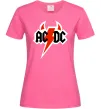 Женская футболка AC/DC блискавка з рогами Ярко-розовый Женская футболка AC/DC блискавка з рогами Ярко-розовый фото