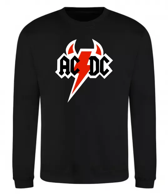 Свитшот AC/DC блискавка з рогами Черный фото