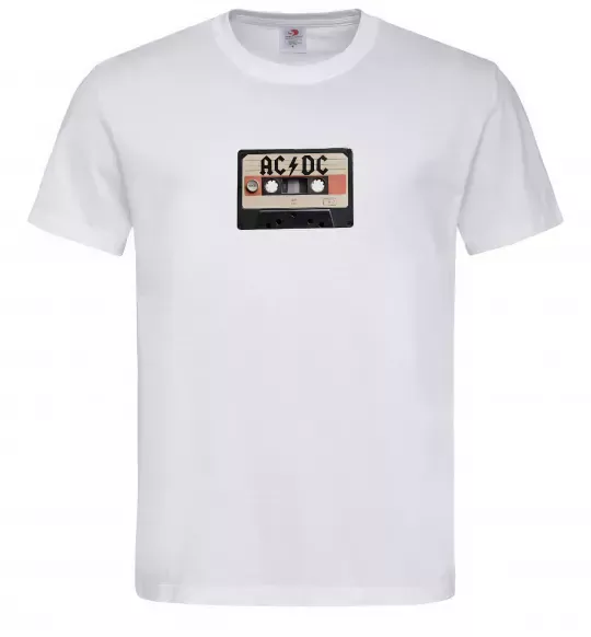 Мужская футболка AC/DC Casette Белый фото
