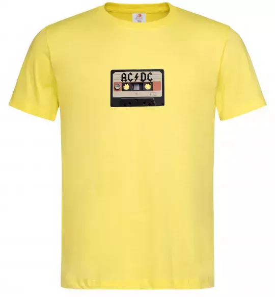 Мужская футболка AC/DC Casette Лимонный фото