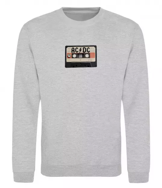 Свитшот AC/DC Casette Серый меланж фото