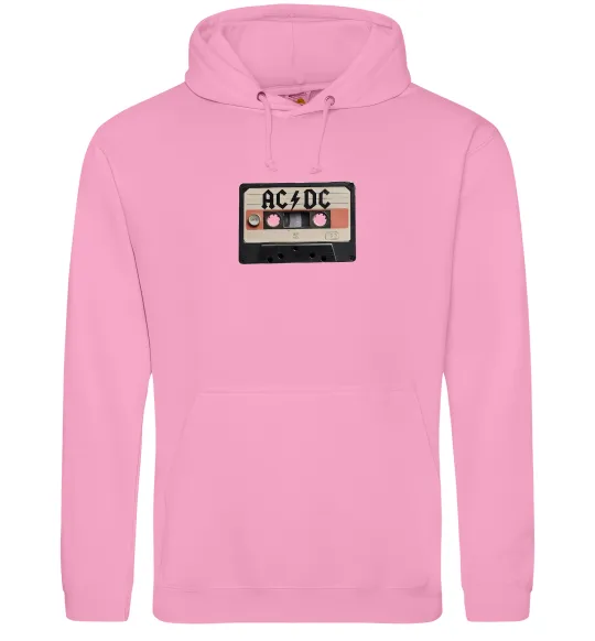 Женская толстовка (худи) AC/DC Casette Розовый фото
