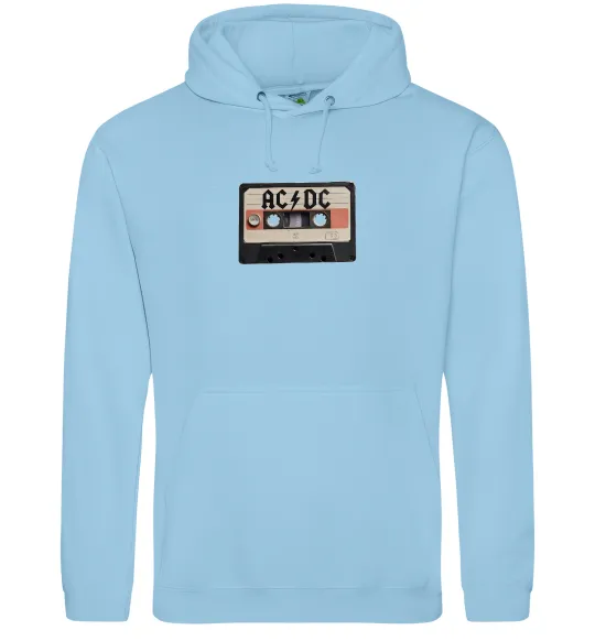 Женская толстовка (худи) AC/DC Casette Голубой фото