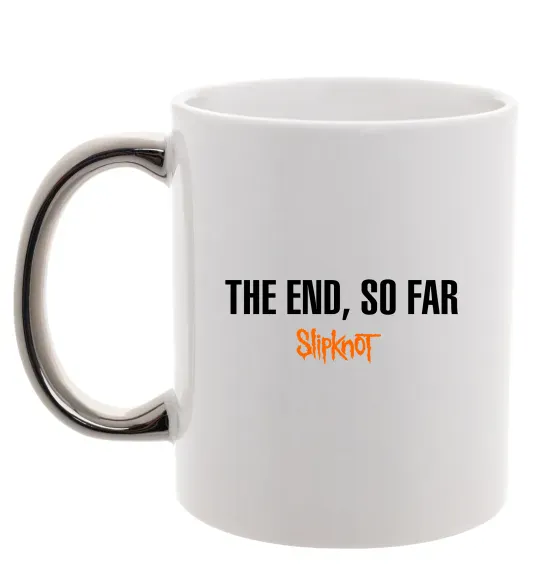 Чашка з кольоровою ручкою Slipknot The end so far Срібло фото