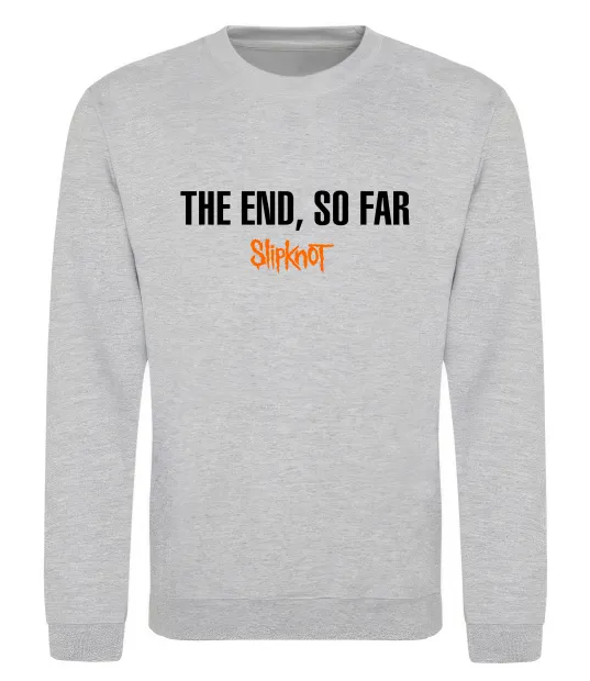Свитшот Slipknot The end so far Серый меланж фото