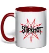 Чашка з кольоровою ручкою Slipknot Червоний фото