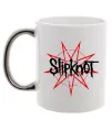 Чашка з кольоровою ручкою Slipknot Срібло фото