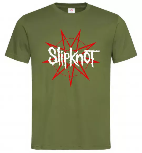 Чоловіча футболка Slipknot Оливковий фото