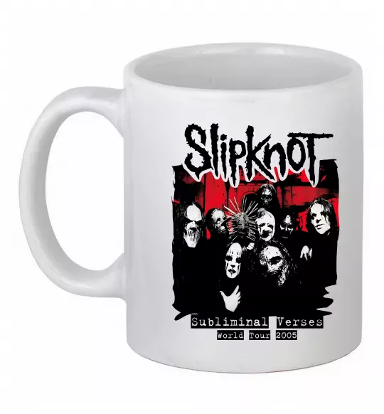 Чашка керамічна Slipknot Subliminal verses Білий фото