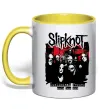 Чашка с цветной ручкой Slipknot Subliminal verses Солнечно желтый фото