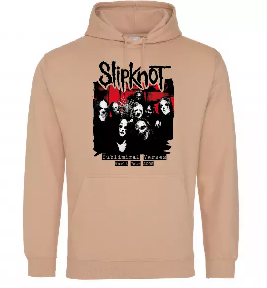 Чоловіча толстовка (худі) Slipknot Subliminal verses Пісочний фото