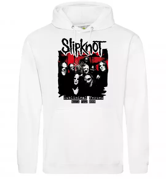 Жіноча толстовка (худі) Slipknot Subliminal verses Білий фото