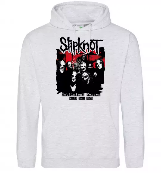 Жіноча толстовка (худі) Slipknot Subliminal verses Сірий меланж фото