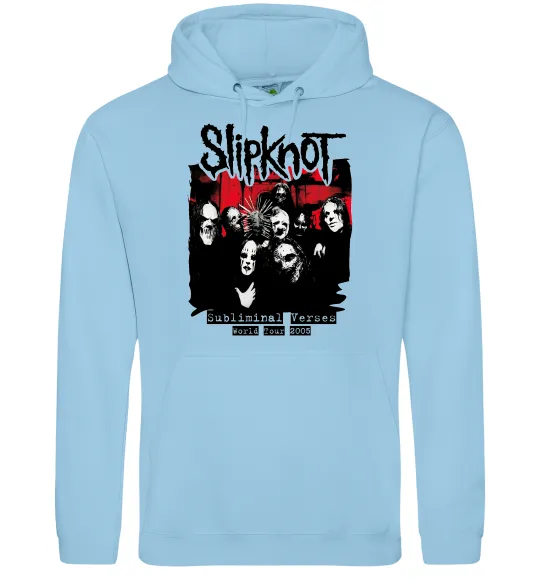 Женская толстовка (худи) Slipknot Subliminal verses Голубой фото