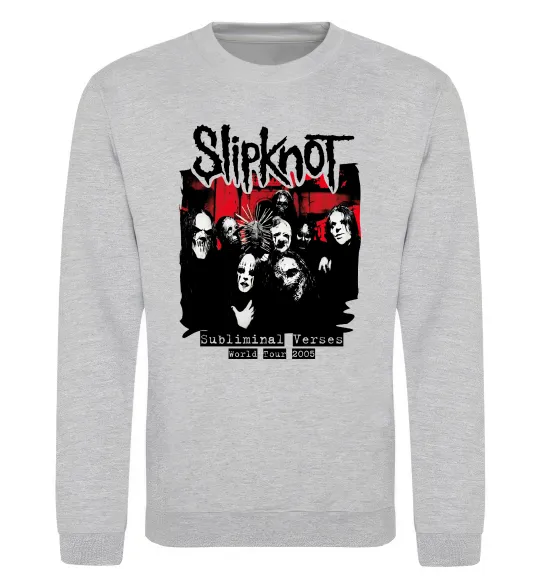 Світшот Slipknot Subliminal verses Сірий меланж фото