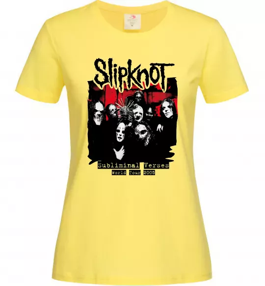 Жіноча футболка Slipknot Subliminal verses Лимонний фото