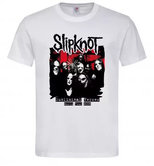 Чоловіча футболка Slipknot Subliminal verses Білий фото