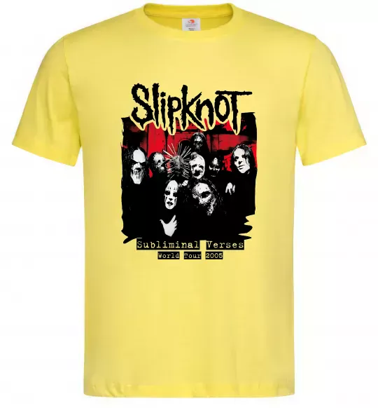 Чоловіча футболка Slipknot Subliminal verses Лимонний фото