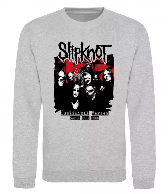 Світшот Slipknot Subliminal verses Сірий меланж фото