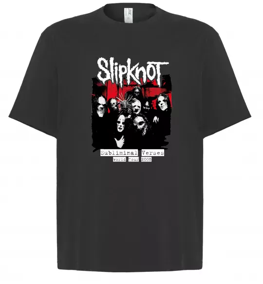 Футболка Оверсайз Slipknot Subliminal verses Черный фото