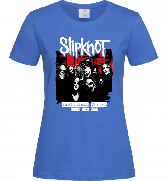 Жіноча футболка Slipknot Subliminal verses Яскраво-синій фото