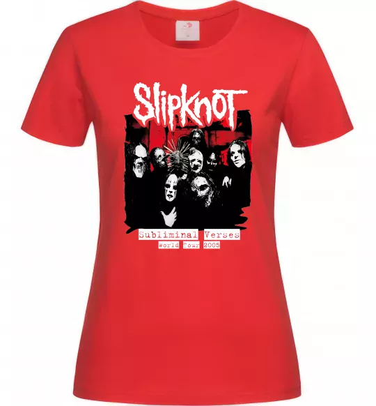 Жіноча футболка Slipknot Subliminal verses Червоний фото