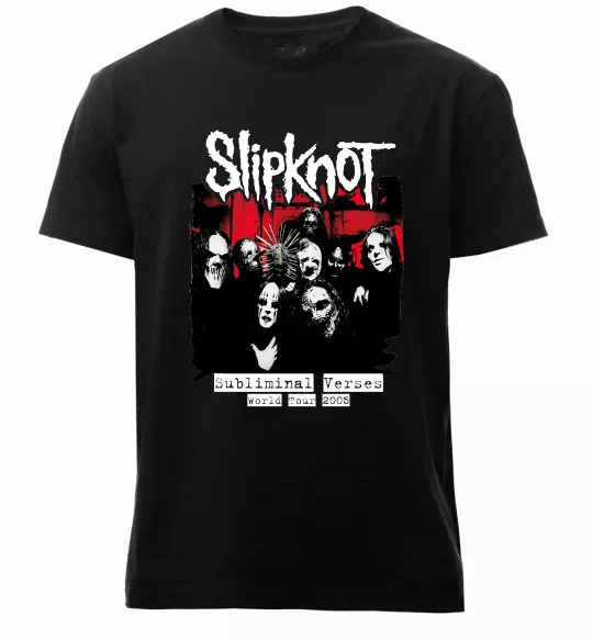 Чоловіча преміум футболка Slipknot Subliminal verses Чорний фото