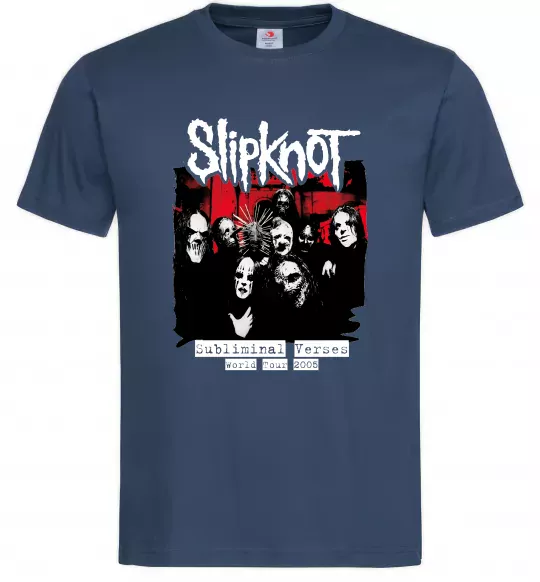 Чоловіча футболка Slipknot Subliminal verses Темно-синій фото