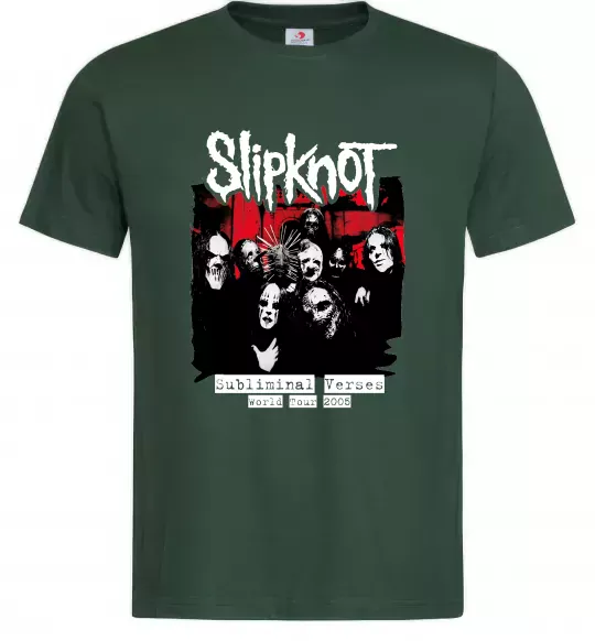 Чоловіча футболка Slipknot Subliminal verses Темно-зелений фото
