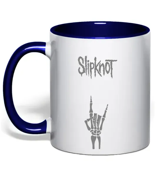 Чашка з кольоровою ручкою Slipknot rock Глибокий темно-синій фото