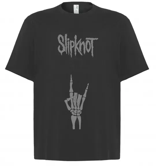 Футболка Оверсайз Slipknot rock Чорний фото