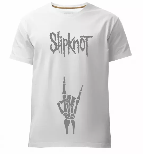 Мужская премиум футболка Slipknot rock Белый фото