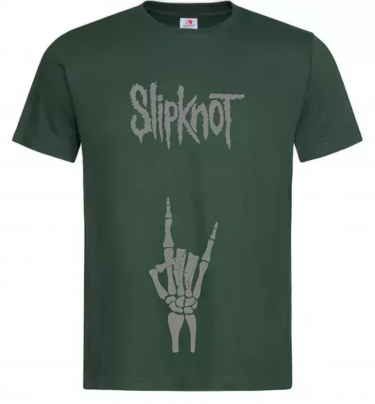 Чоловіча футболка Slipknot rock Темно-зелений фото