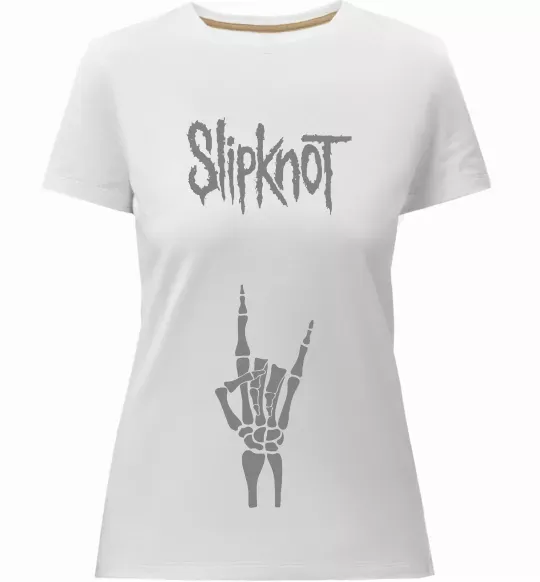 Жіноча преміум футболка Slipknot rock Білий фото