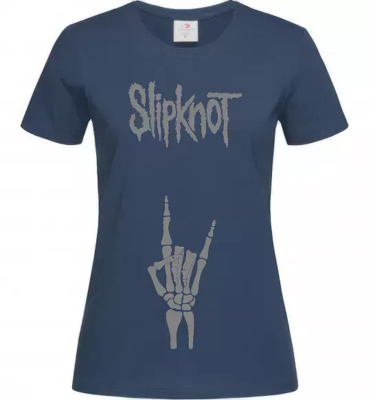 Жіноча футболка Slipknot rock Темно-синій фото