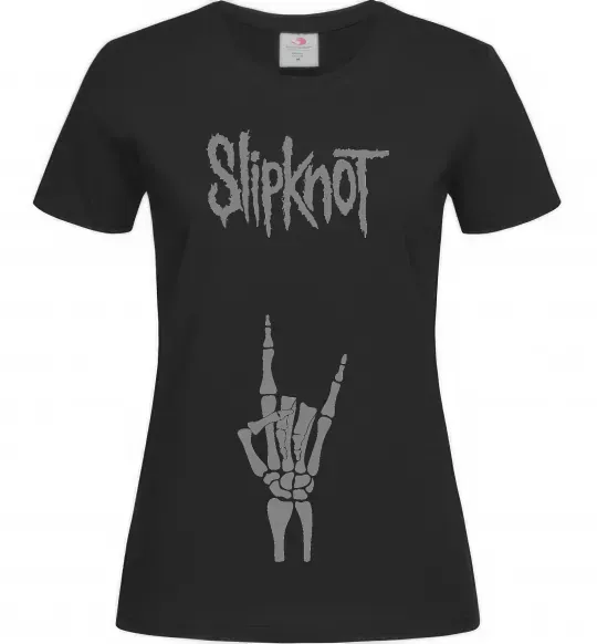 Жіноча футболка Slipknot rock Чорний фото