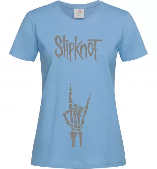 Жіноча футболка Slipknot rock Блакитний фото