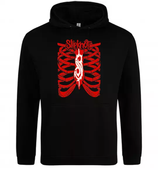 Мужская толстовка (худи) Slipknot ribs Черный фото
