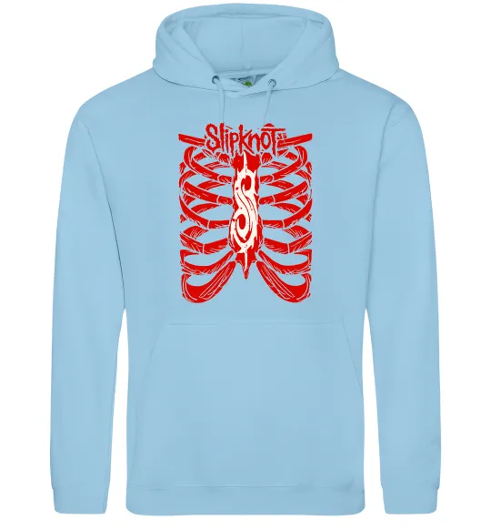 Женская толстовка (худи) Slipknot ribs Голубой фото