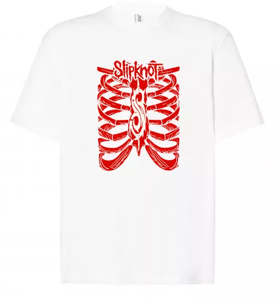 Футболка Оверсайз Slipknot ribs Білий фото