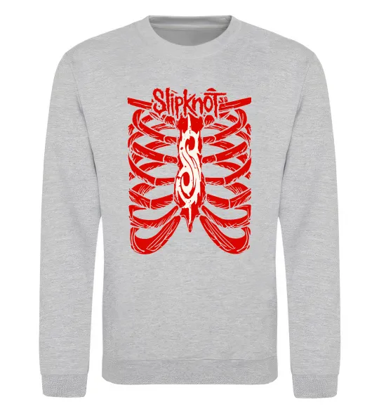 Свитшот Slipknot ribs Серый меланж фото