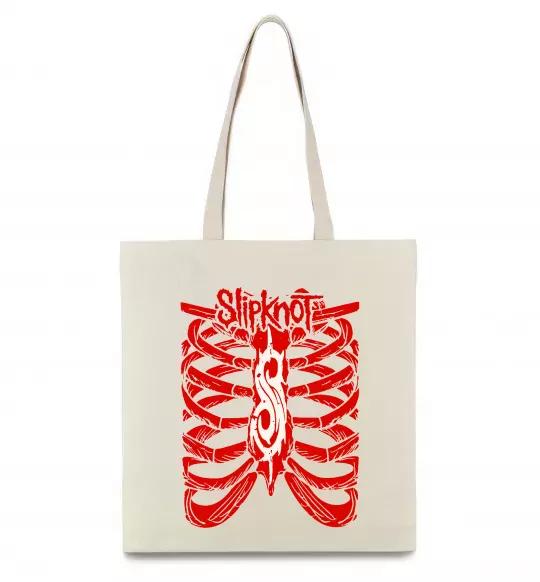 Эко-сумка Slipknot ribs Бежевый фото